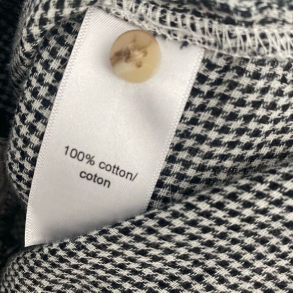 Maurices S Black White Plaid Flannel Button Down Shirt Soft Cotton Long Sleeve - Picture 5 of 5